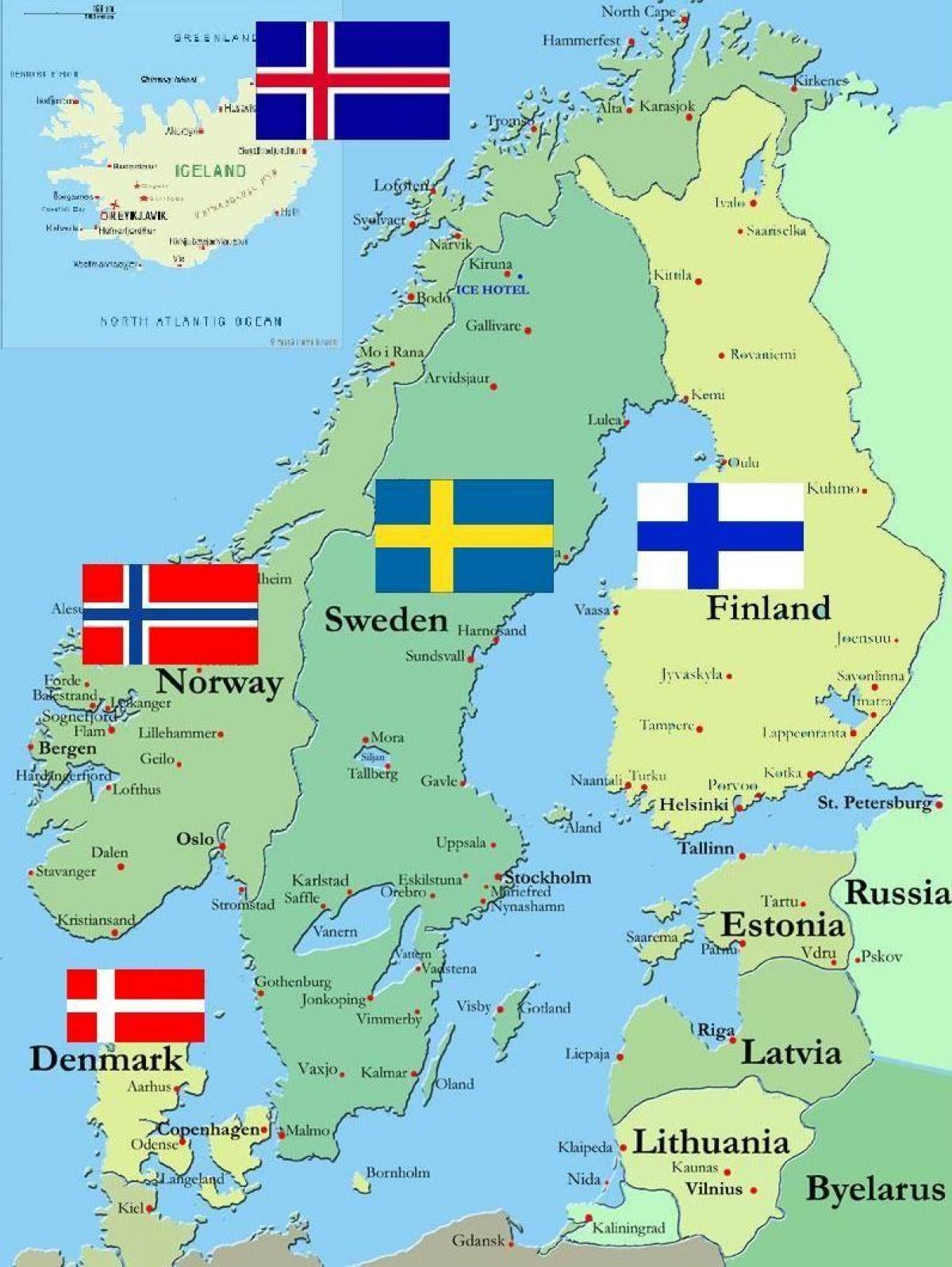 פינלנד במפה של העולם