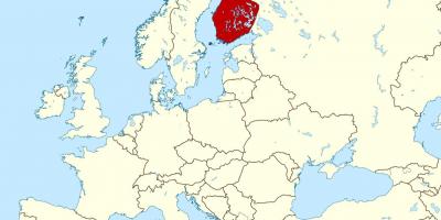 מפת העולם מראה פינלנד